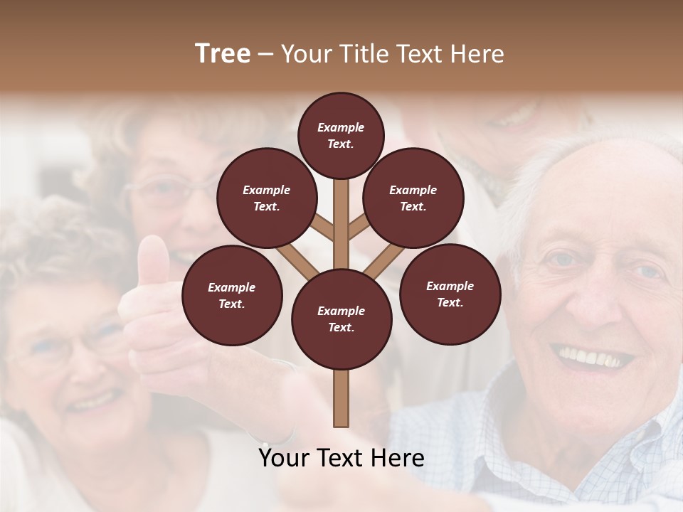 Mature Smiling Girls PowerPoint Template