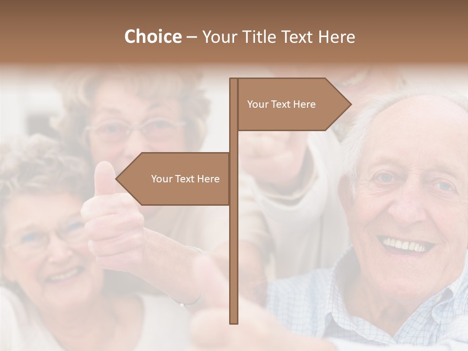 Mature Smiling Girls PowerPoint Template