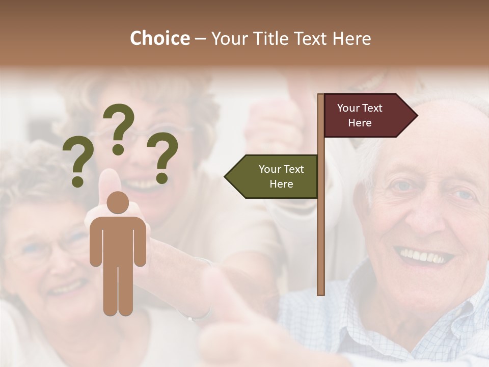 Mature Smiling Girls PowerPoint Template