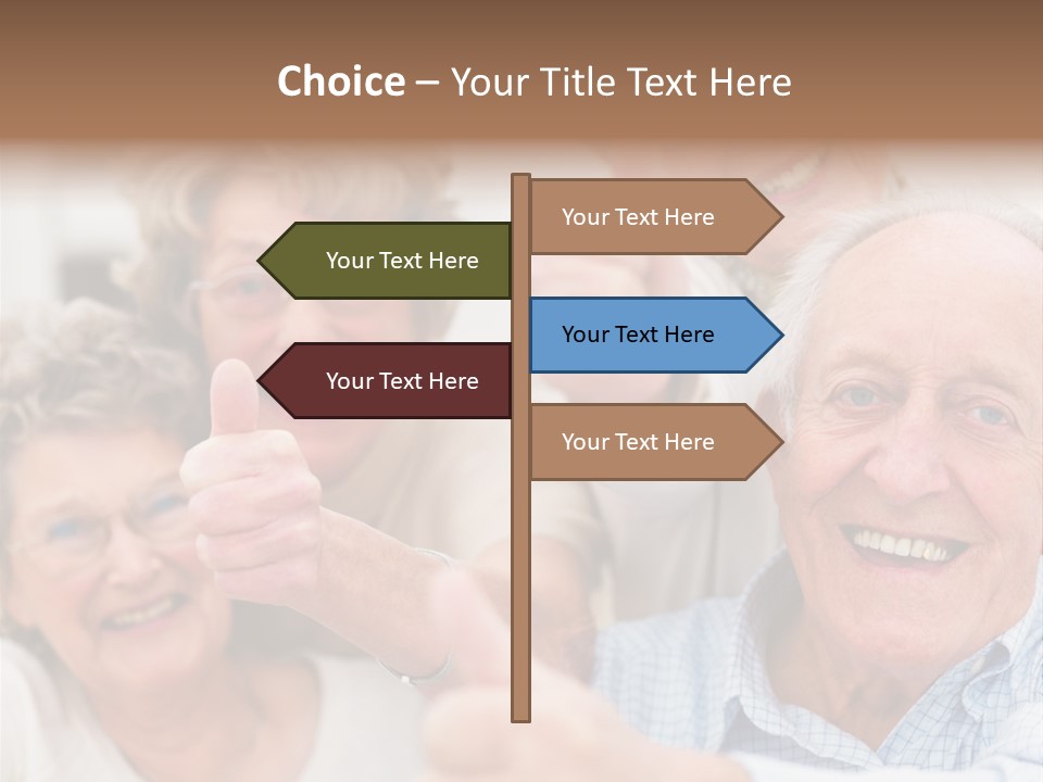 Mature Smiling Girls PowerPoint Template