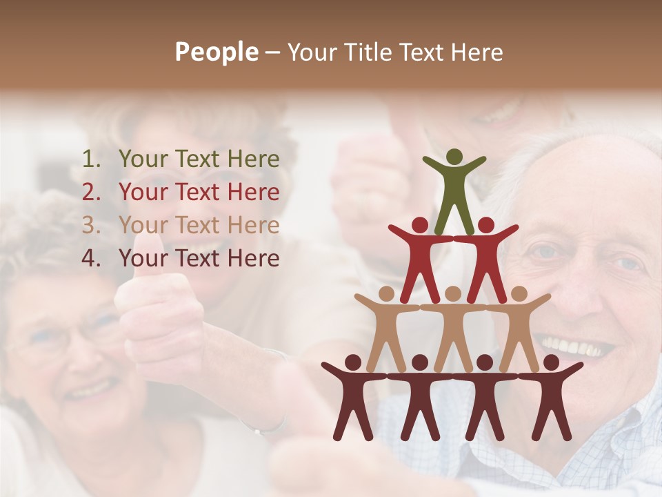 Mature Smiling Girls PowerPoint Template