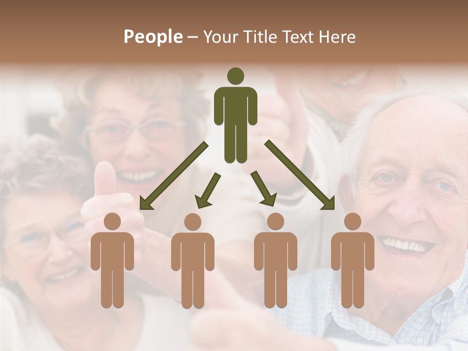 Mature Smiling Girls PowerPoint Template