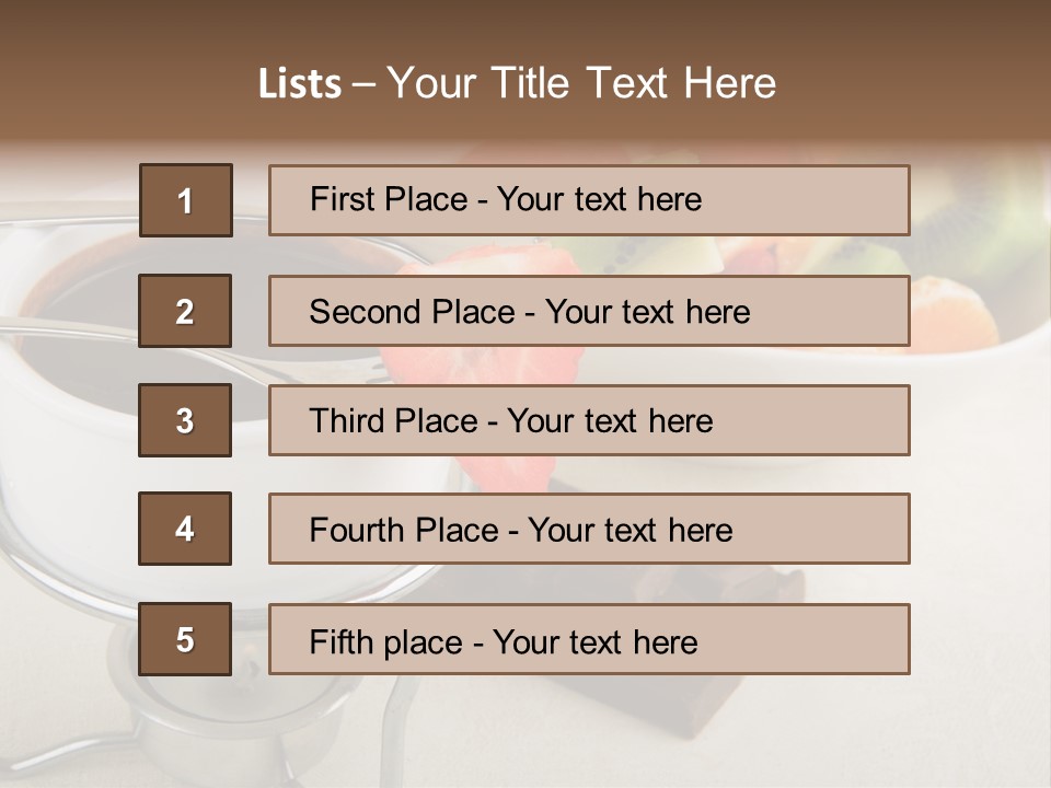 Seasonal Dessert Tangerine PowerPoint Template