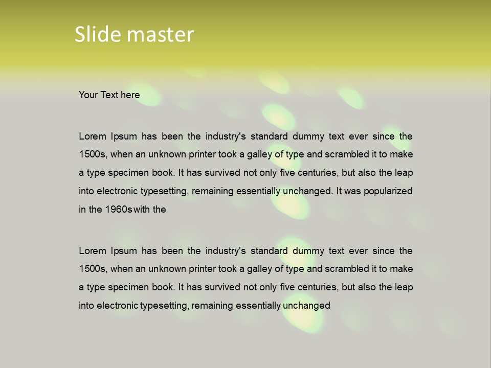 Green Floor Direction PowerPoint Template