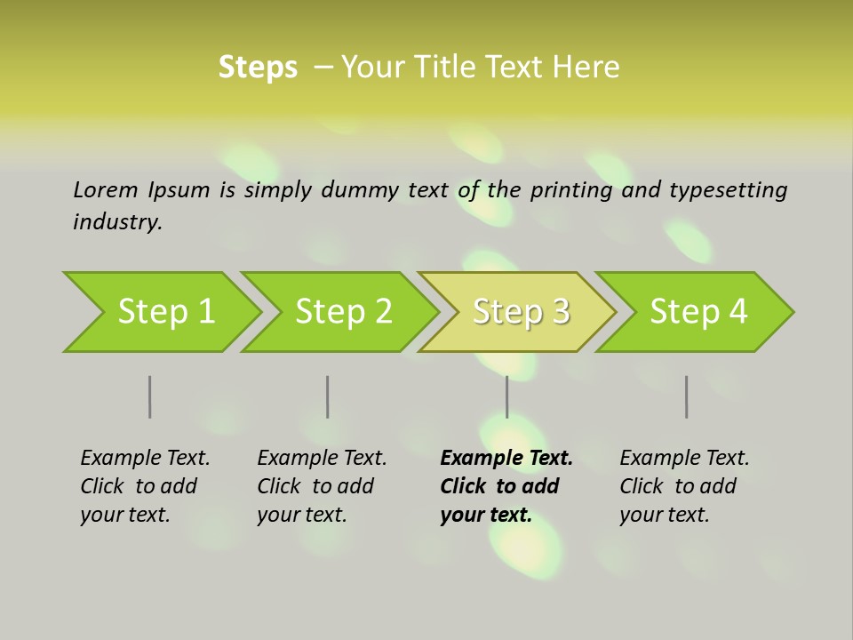 Green Floor Direction PowerPoint Template