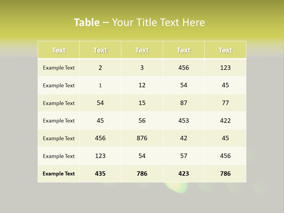 Green Floor Direction PowerPoint Template