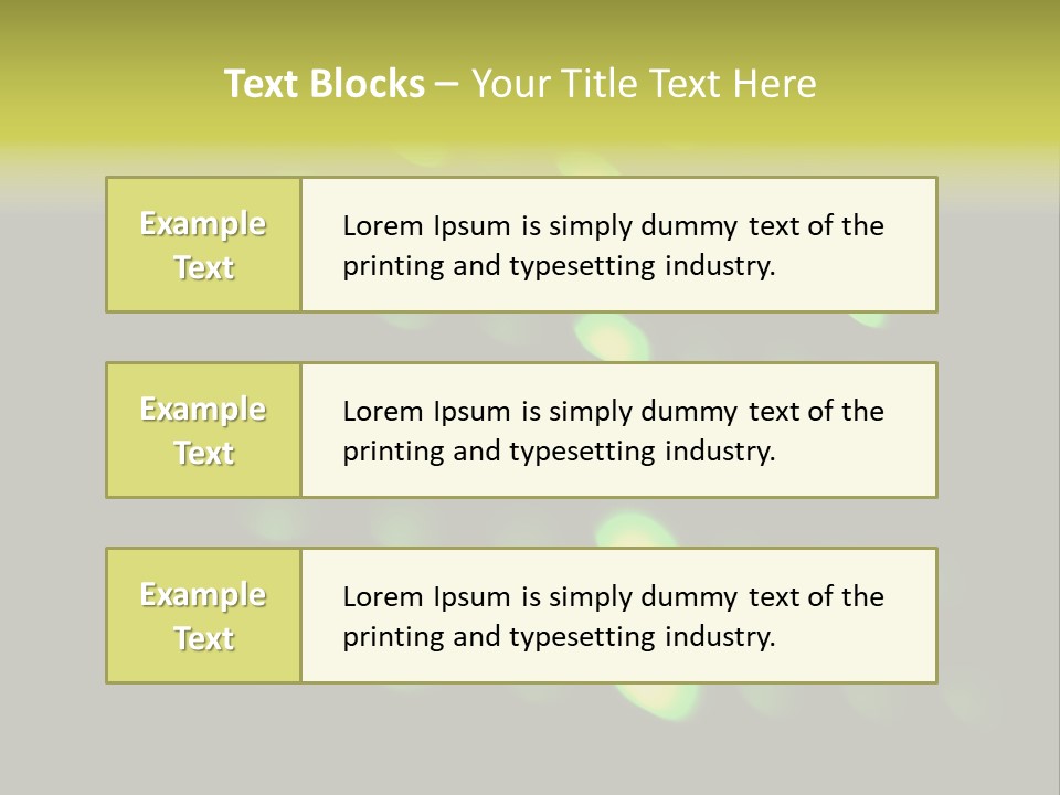 Green Floor Direction PowerPoint Template