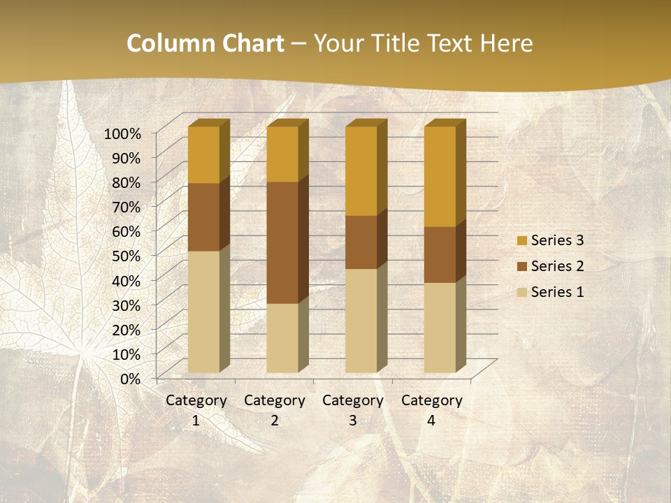 Illustration Leafy Page PowerPoint Template