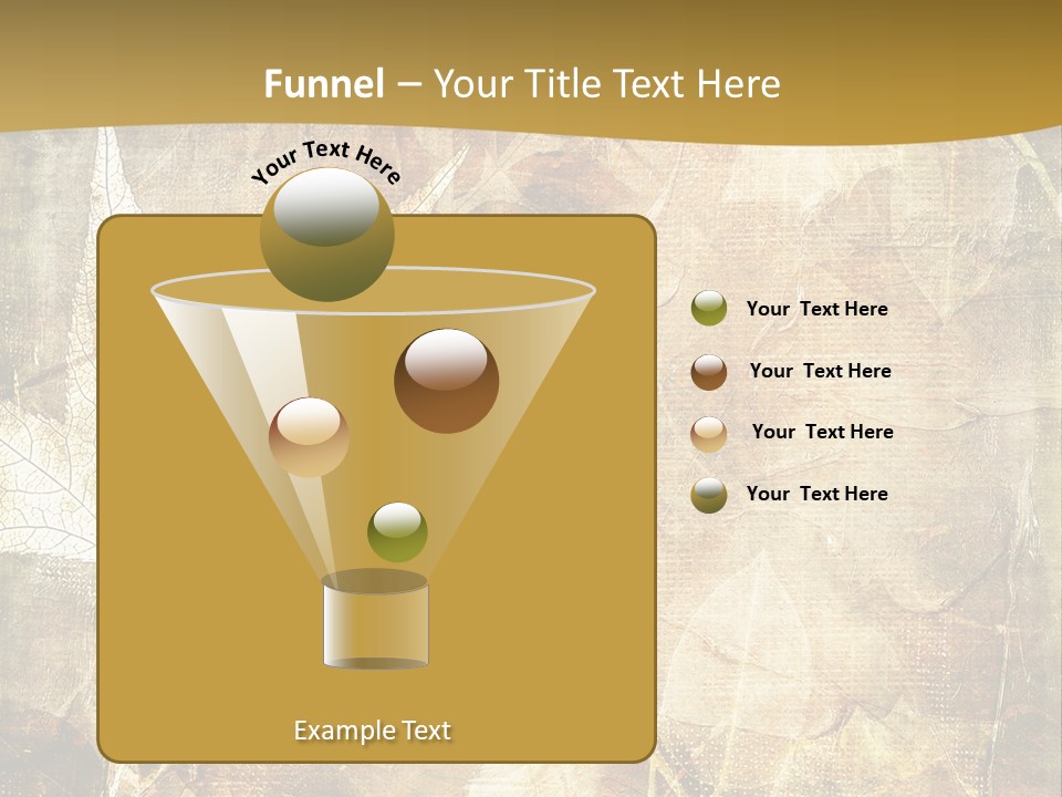 Illustration Leafy Page PowerPoint Template