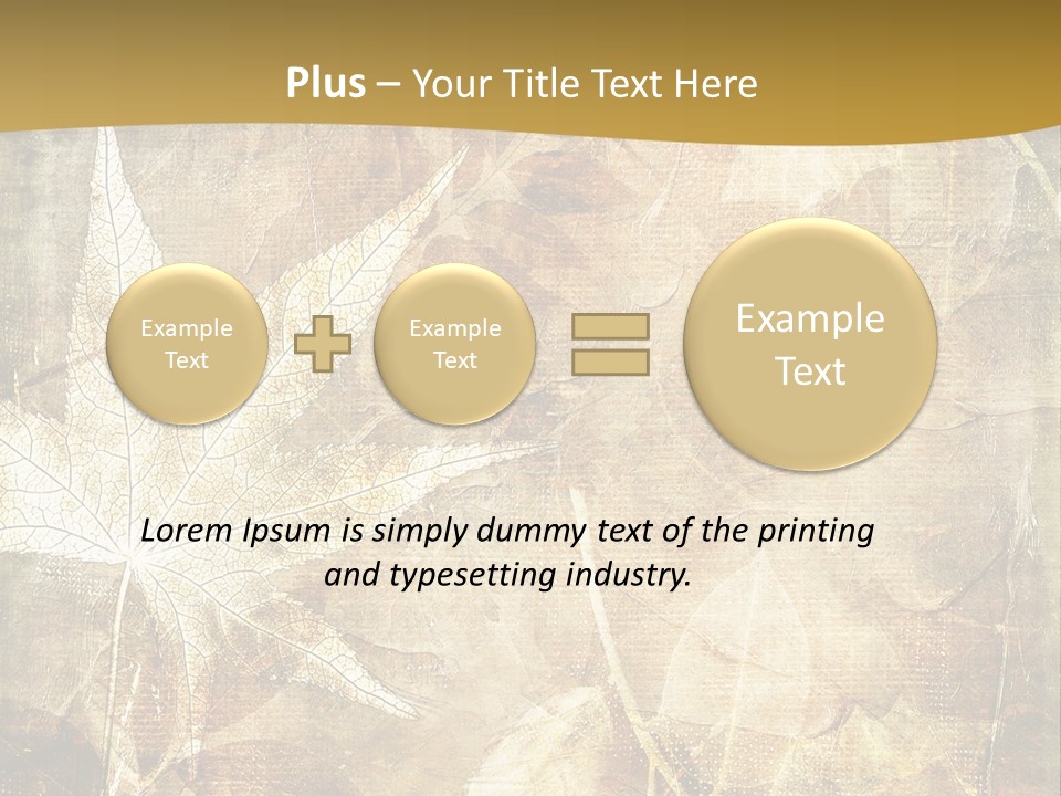 Illustration Leafy Page PowerPoint Template