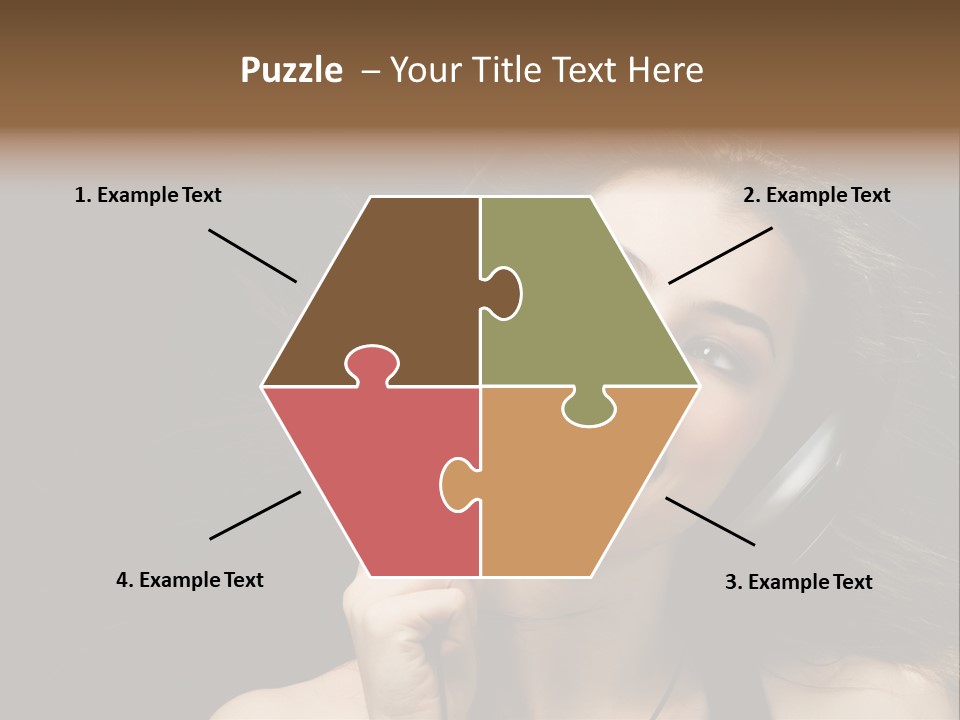 Audio Caucasian Headphone PowerPoint Template