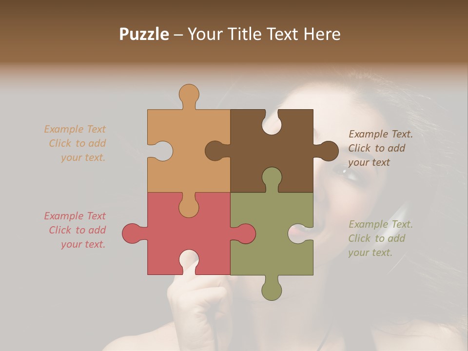 Audio Caucasian Headphone PowerPoint Template