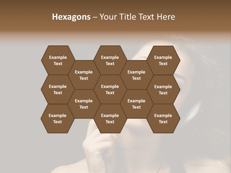 Audio Caucasian Headphone PowerPoint Template