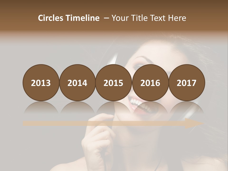 Audio Caucasian Headphone PowerPoint Template