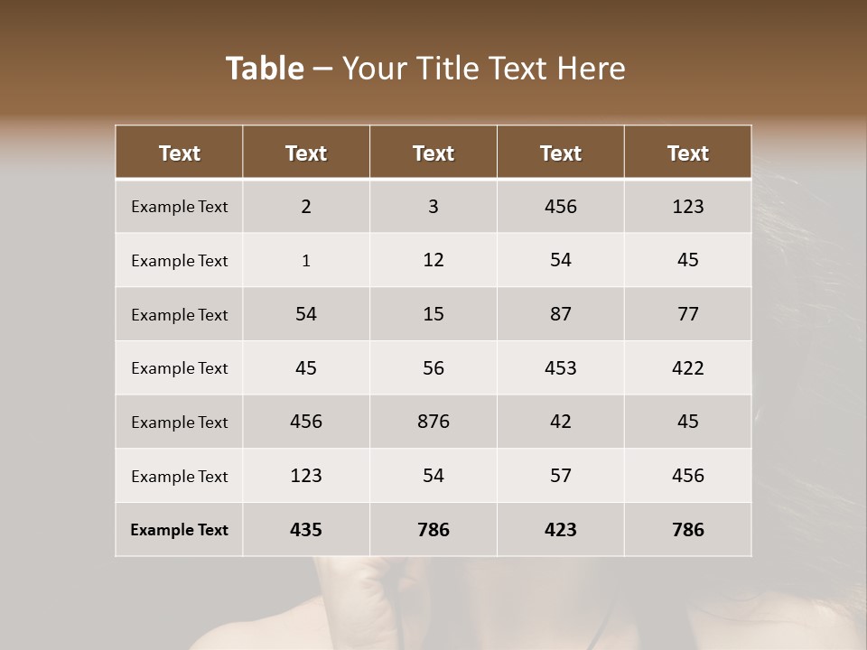 Audio Caucasian Headphone PowerPoint Template