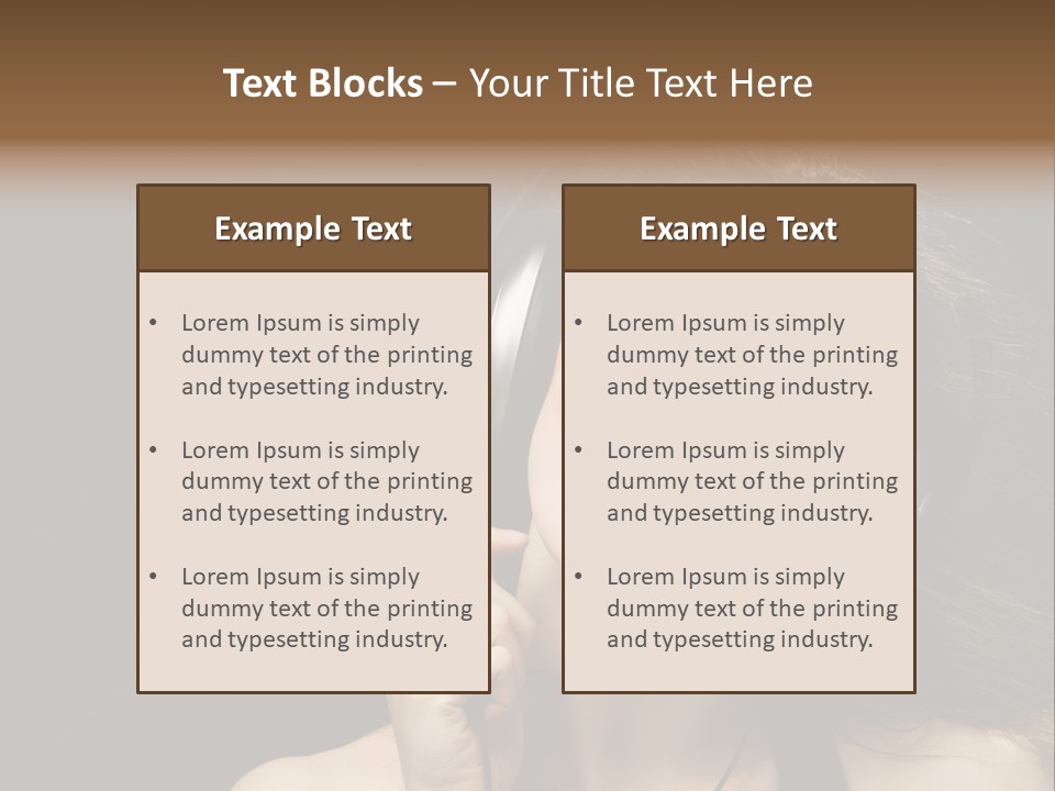 Audio Caucasian Headphone PowerPoint Template