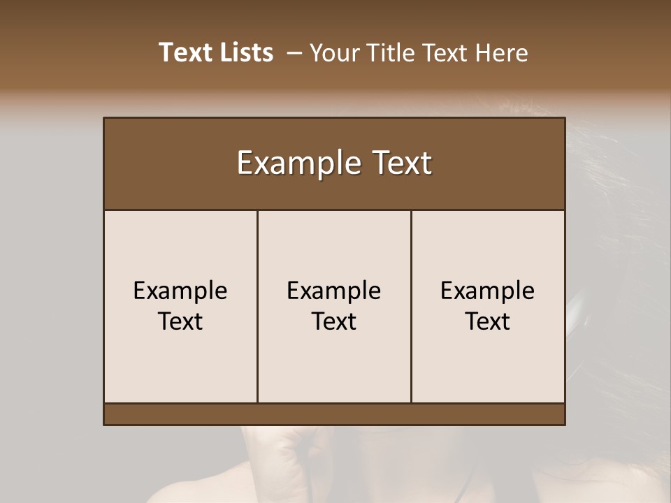 Audio Caucasian Headphone PowerPoint Template