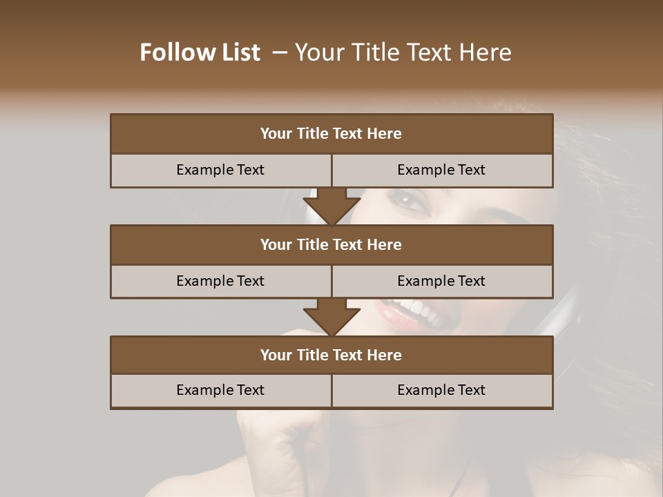 Audio Caucasian Headphone PowerPoint Template