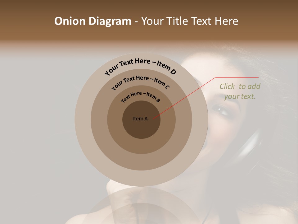 Audio Caucasian Headphone PowerPoint Template