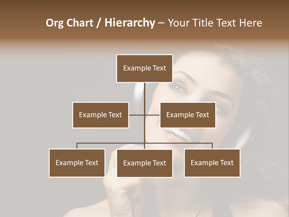 Audio Caucasian Headphone PowerPoint Template