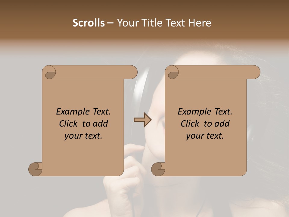 Audio Caucasian Headphone PowerPoint Template