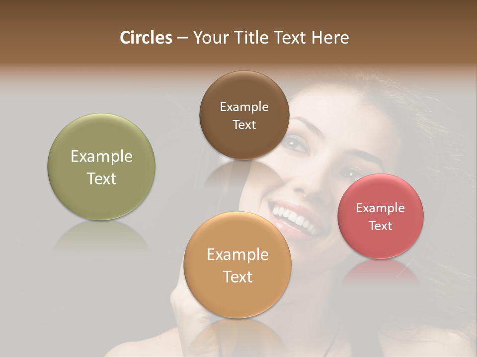 Audio Caucasian Headphone PowerPoint Template