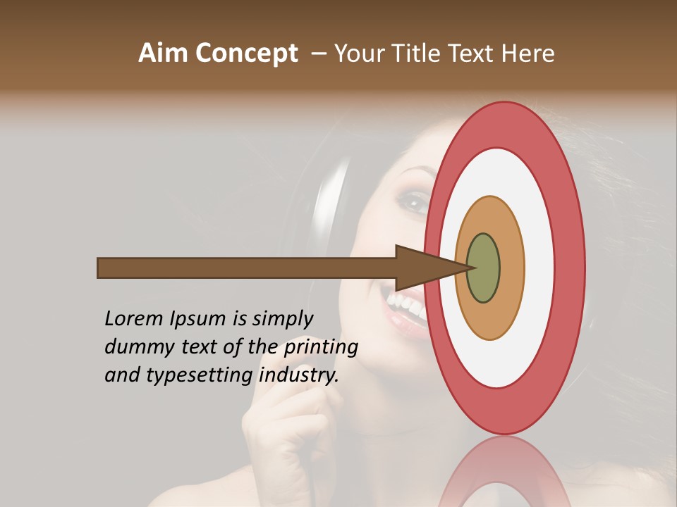 Audio Caucasian Headphone PowerPoint Template