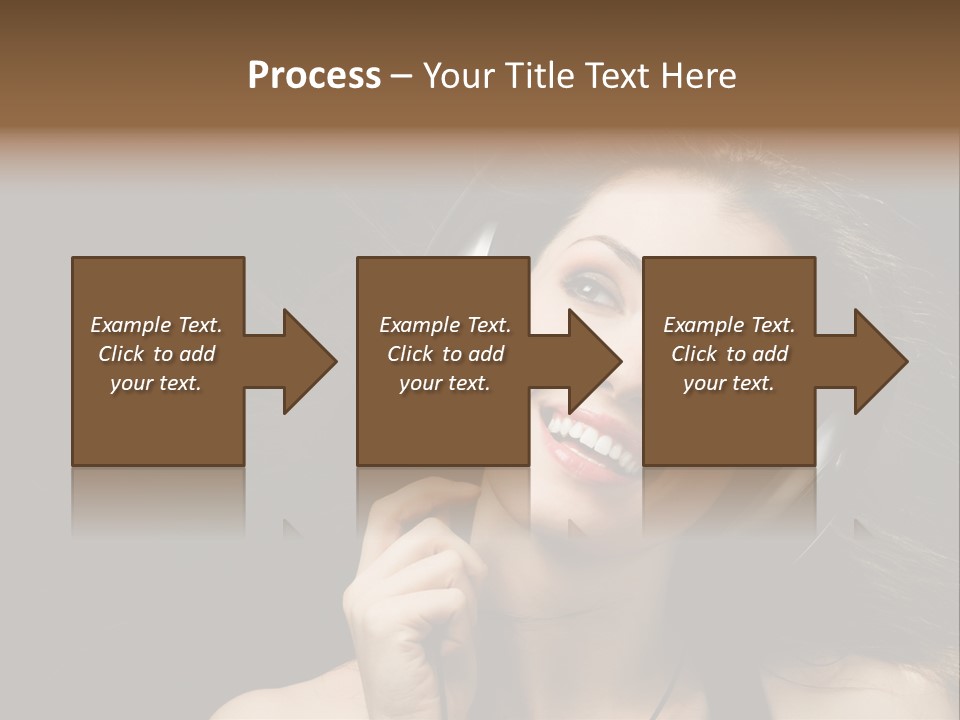 Audio Caucasian Headphone PowerPoint Template