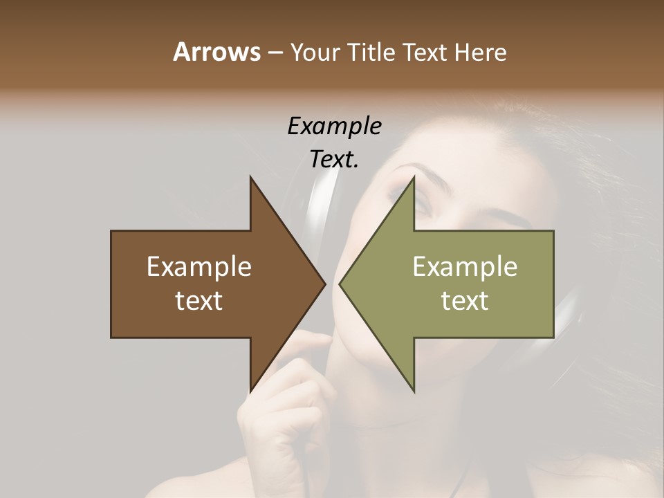 Audio Caucasian Headphone PowerPoint Template