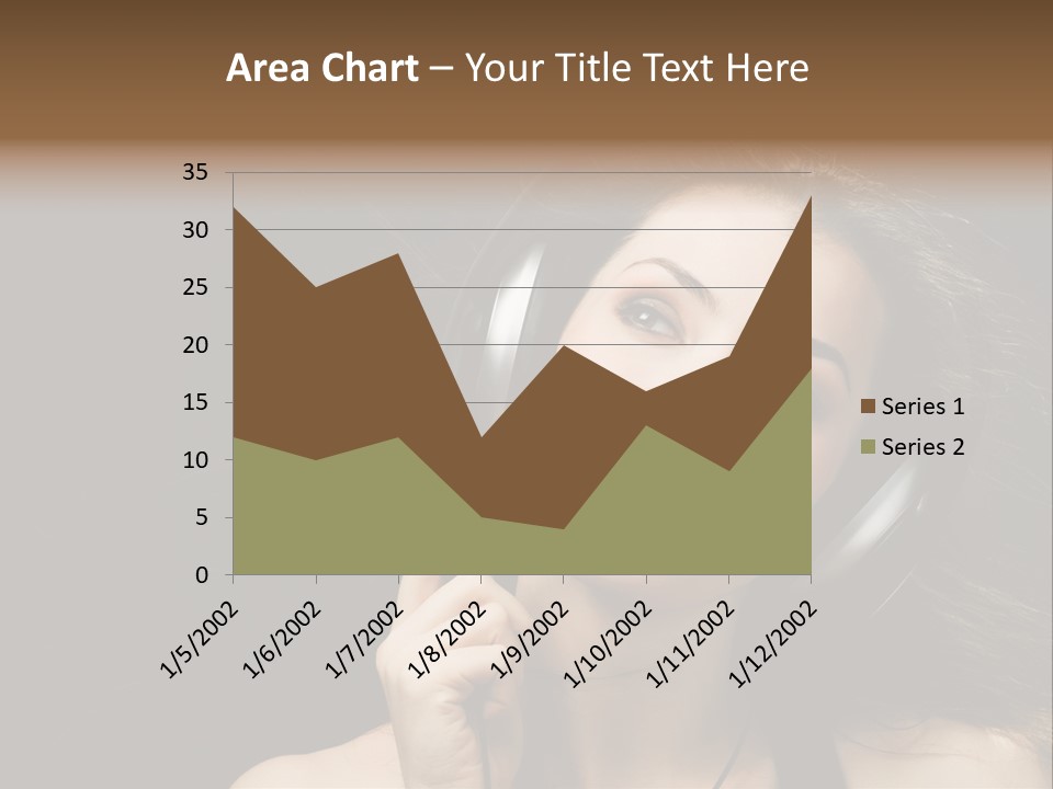 Audio Caucasian Headphone PowerPoint Template