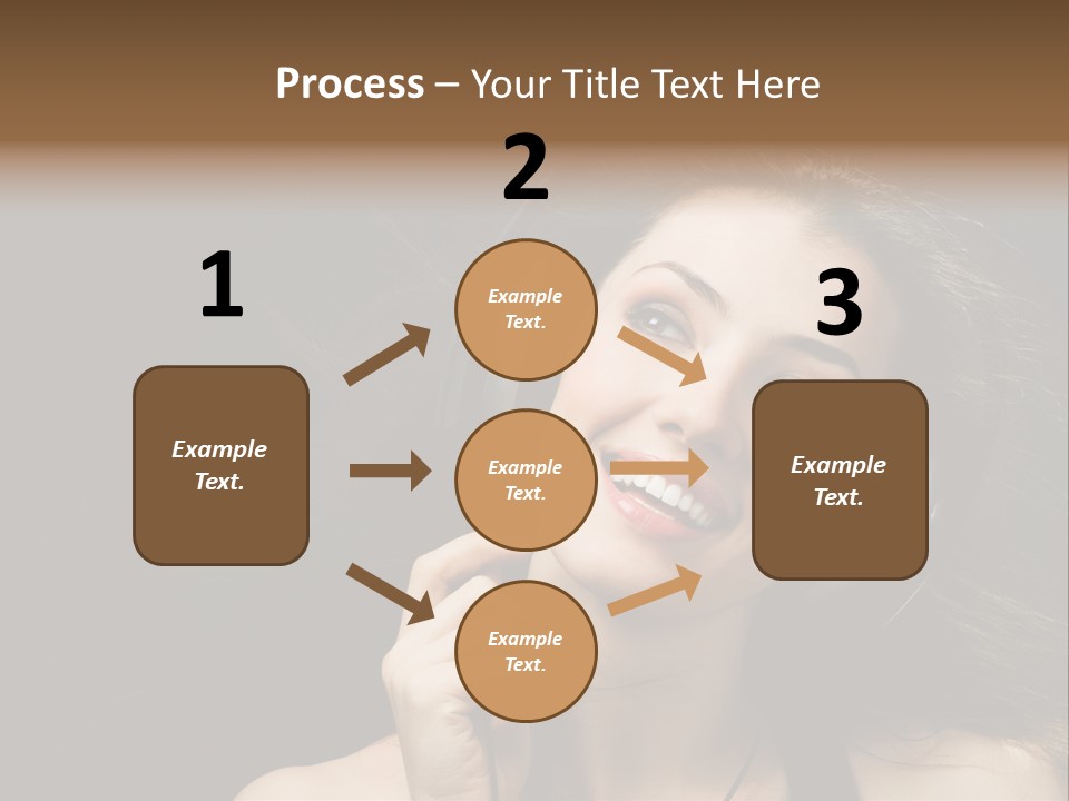 Audio Caucasian Headphone PowerPoint Template