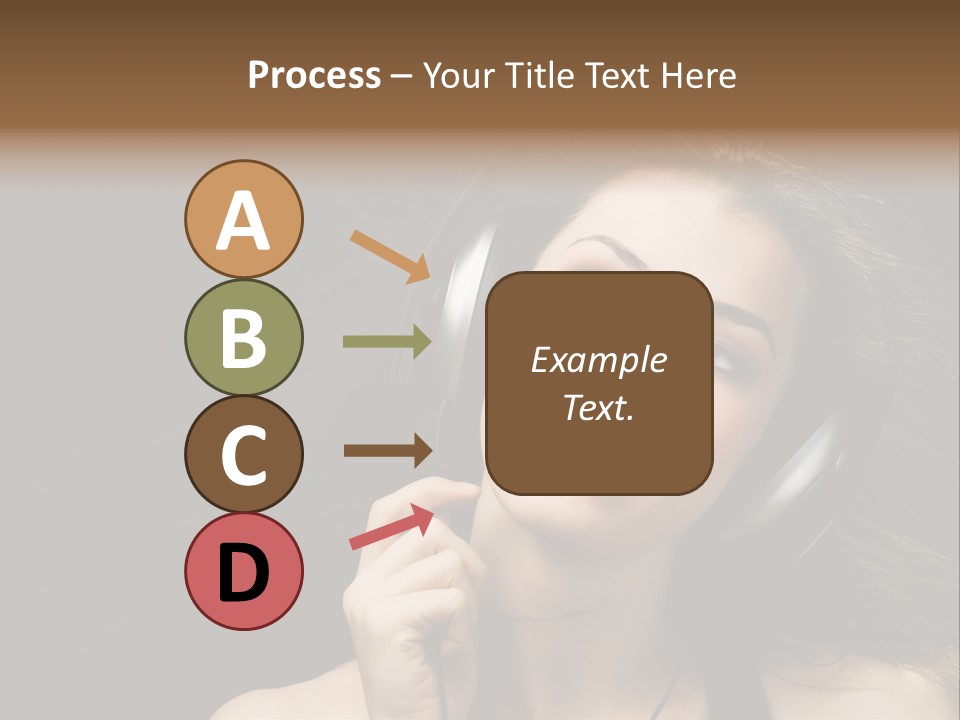 Audio Caucasian Headphone PowerPoint Template