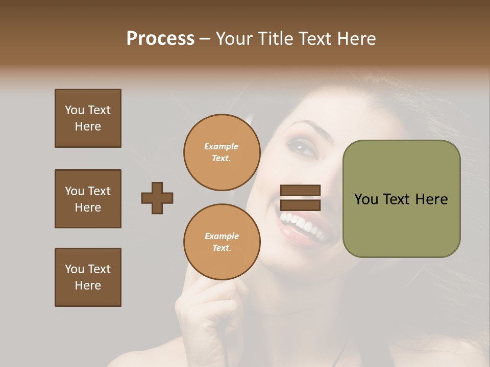 Audio Caucasian Headphone PowerPoint Template