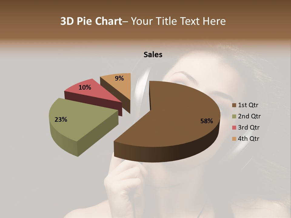 Audio Caucasian Headphone PowerPoint Template