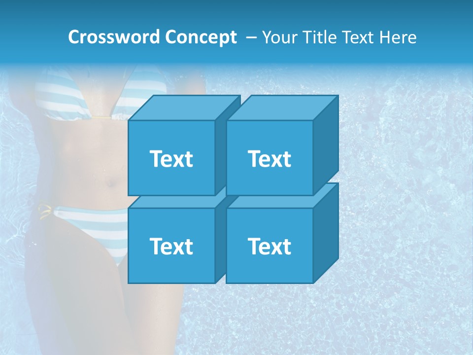 Straw Tanning Red PowerPoint Template