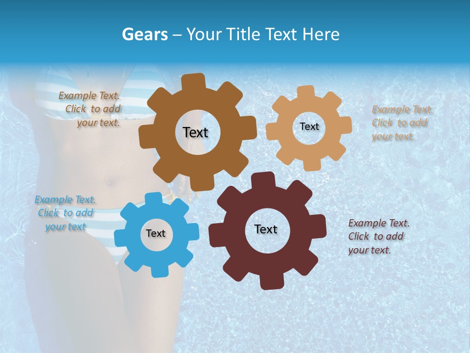 Straw Tanning Red PowerPoint Template