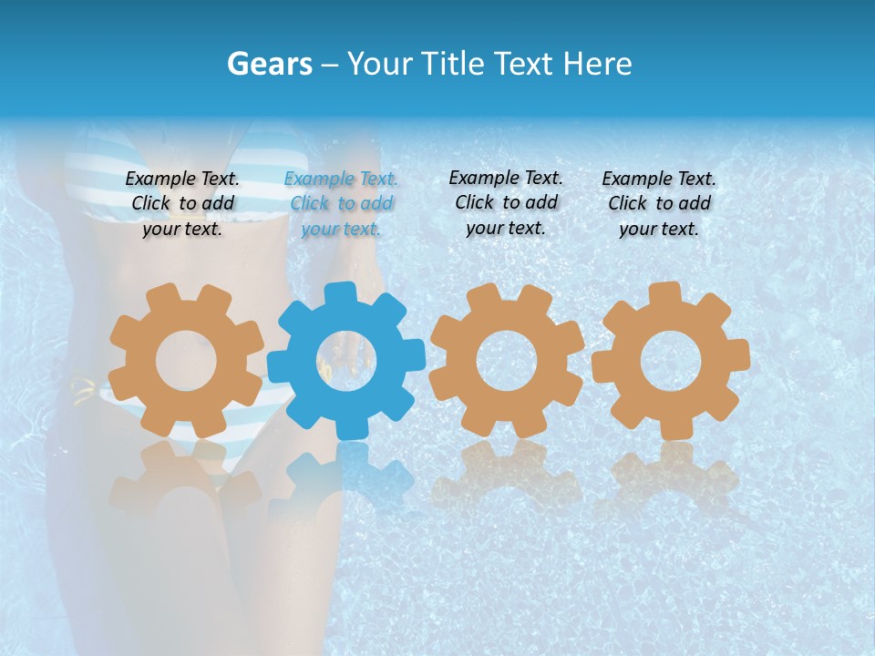 Straw Tanning Red PowerPoint Template