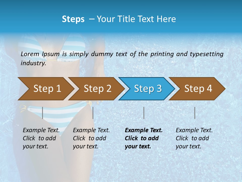Straw Tanning Red PowerPoint Template