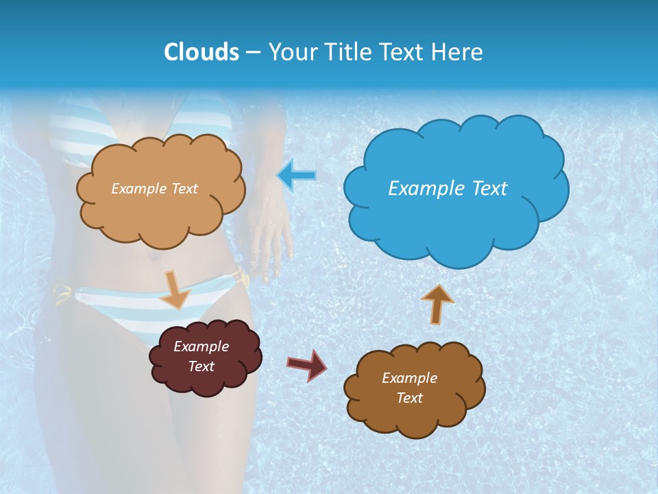 Straw Tanning Red PowerPoint Template