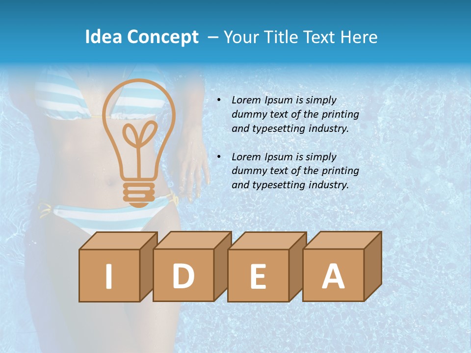 Straw Tanning Red PowerPoint Template