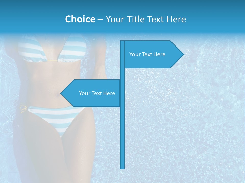 Straw Tanning Red PowerPoint Template