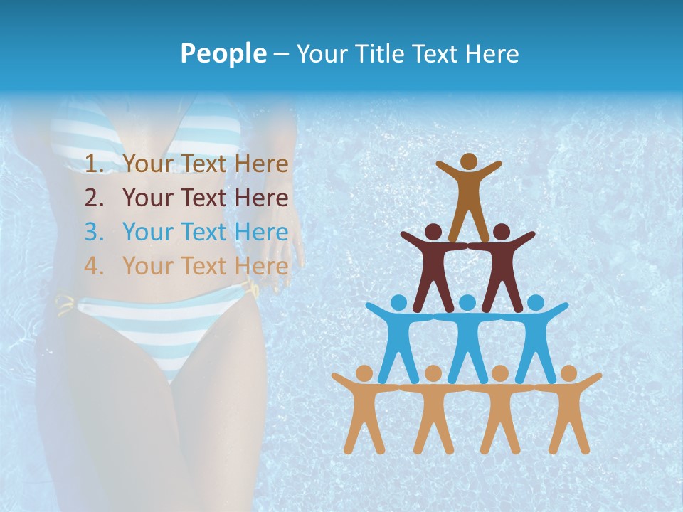 Straw Tanning Red PowerPoint Template