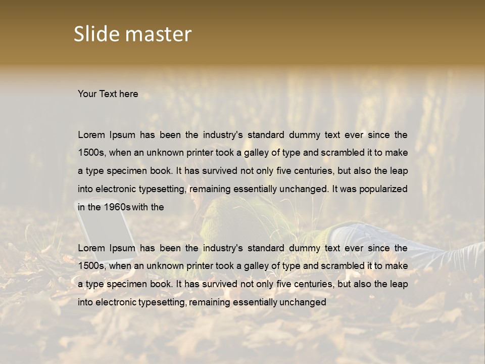 People Foliage Cute PowerPoint Template