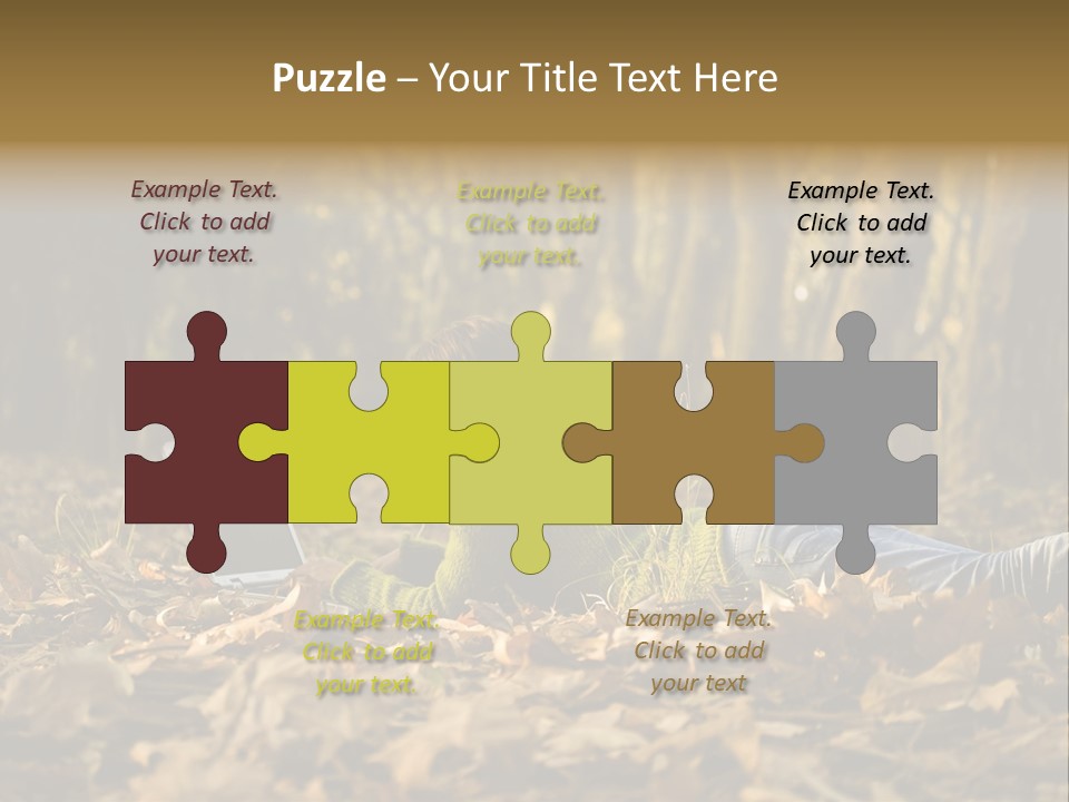 People Foliage Cute PowerPoint Template