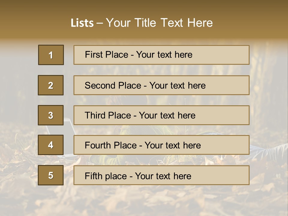 People Foliage Cute PowerPoint Template
