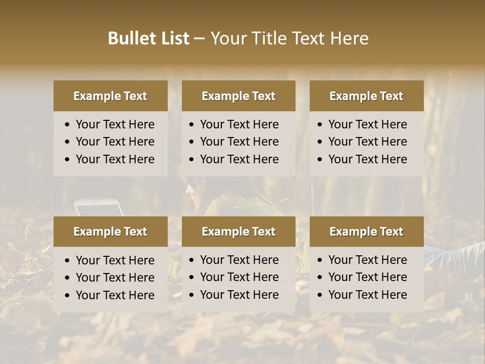 People Foliage Cute PowerPoint Template