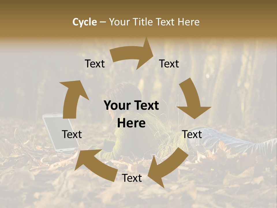 People Foliage Cute PowerPoint Template