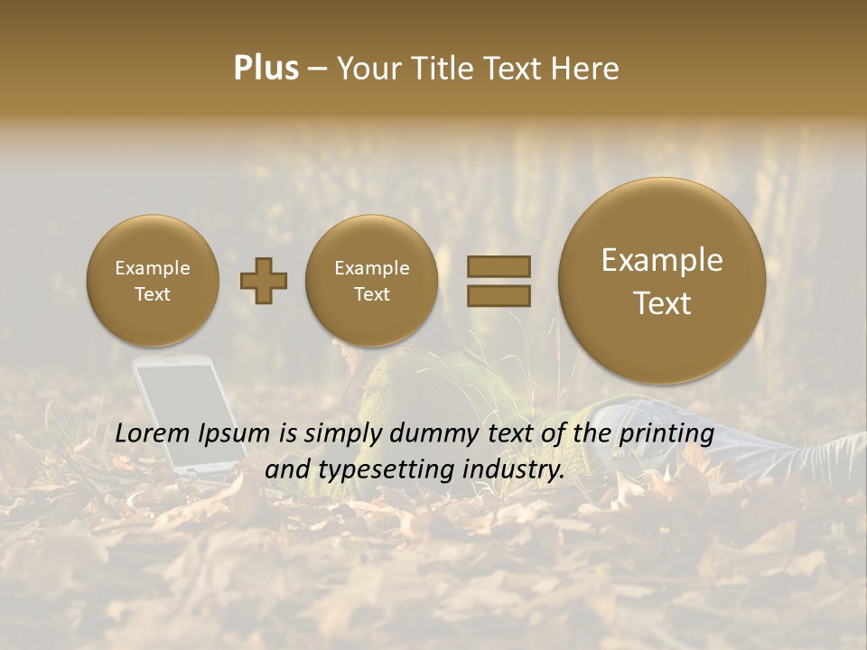 People Foliage Cute PowerPoint Template