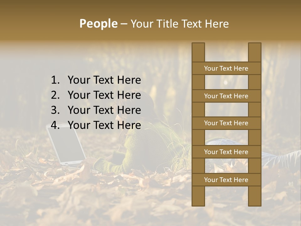 People Foliage Cute PowerPoint Template