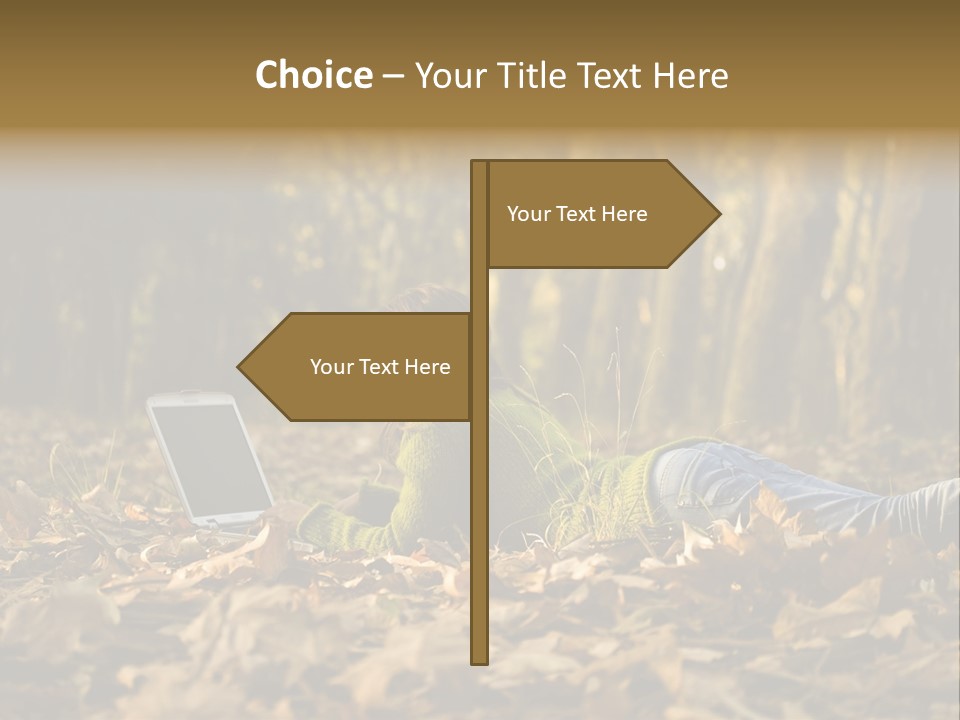 People Foliage Cute PowerPoint Template